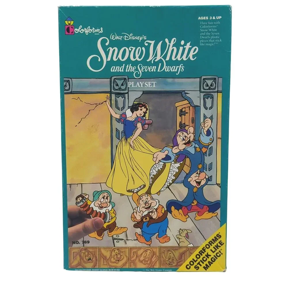 Vintage 1993 Disney’s Snow White and The Seven Dwarfs Play Set Colorforms